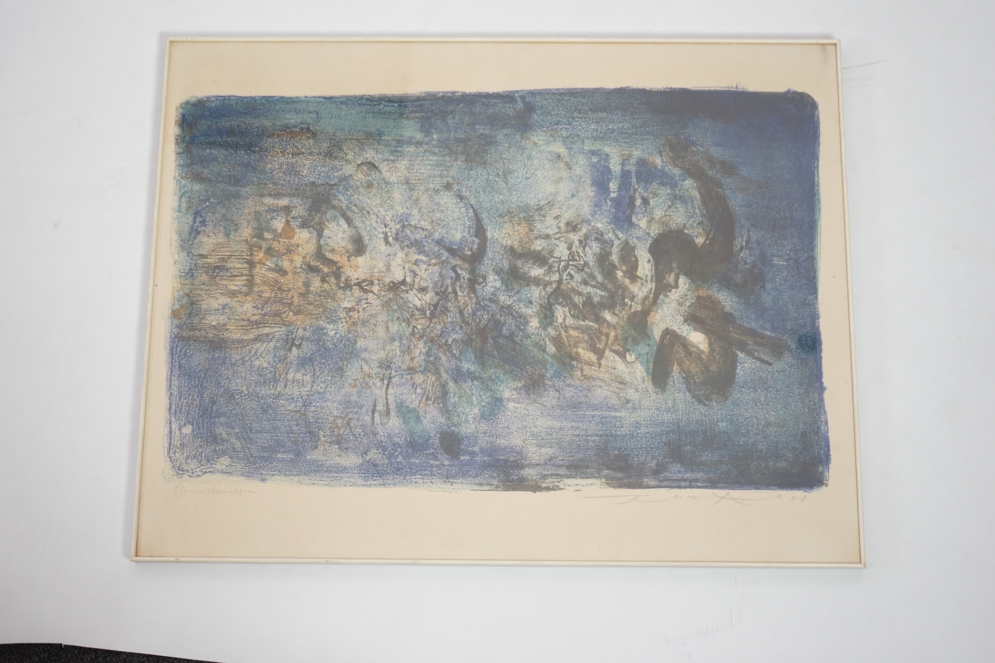 Zao Wou-Ki (1921-2013), colour lithograph, ‘Sans Titre’ signed and dated ‘58 in pencil, 50 x 65cm. Condition - fair